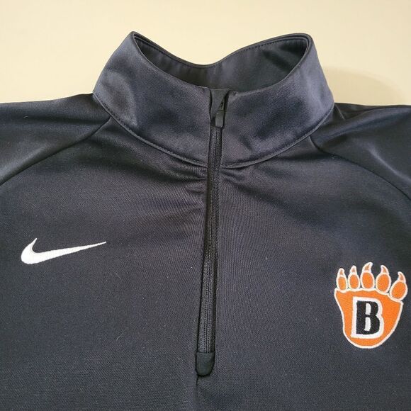 Nike Women's Black DRI-FIT Quarter Zip Long Sleeve Pullover Top - Picture 7 of 13